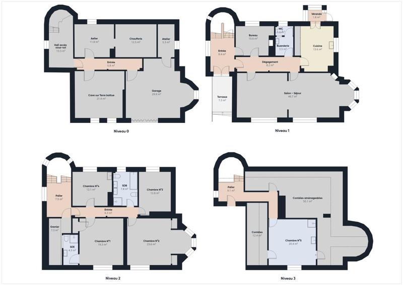 Maison - 220 m² - 9 pièces