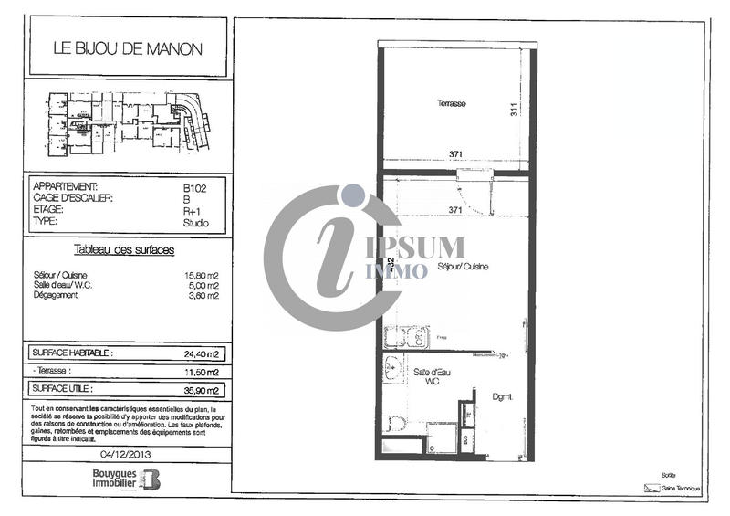 Appartement - 24 m² - 1 pièce