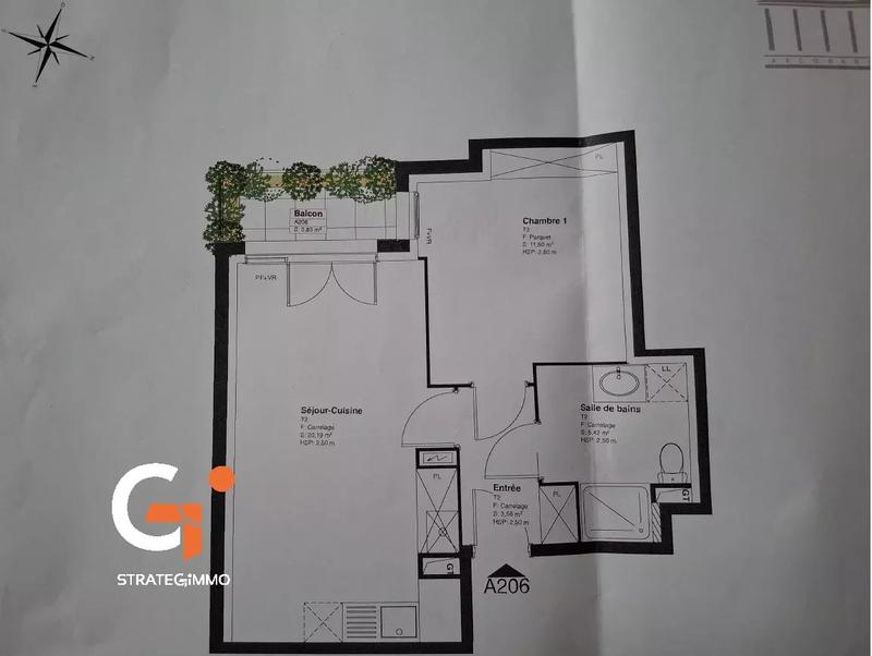 Appartement - 40 m² - 2 pièces