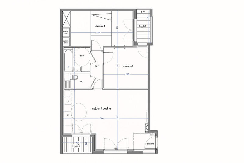 Appartement - 62 m² - 3 pièces
