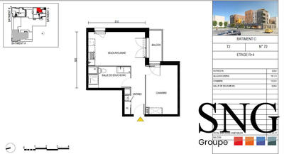 Appartement - 41 m² - 2 pièces