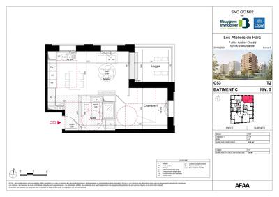 Appartement - 42 m² - 2 pièces