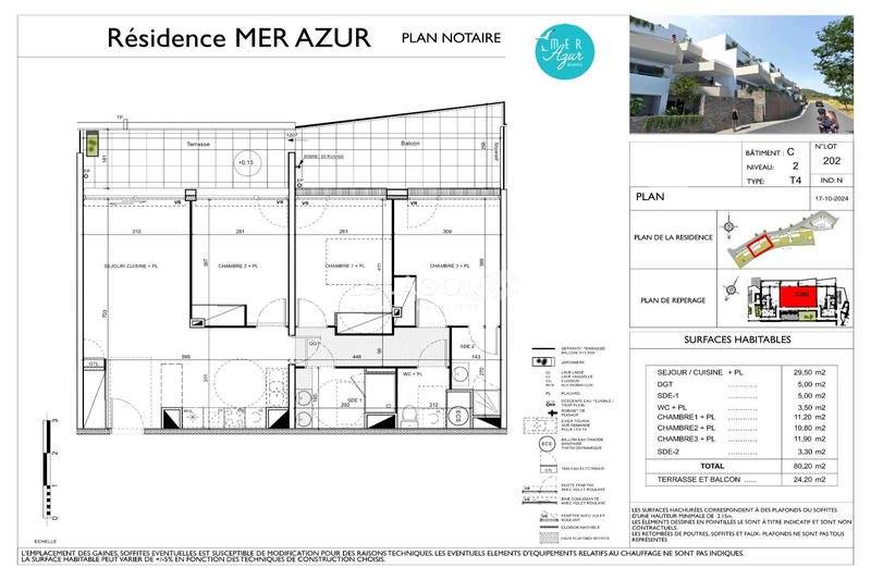 Appartement - 80 m² - 4 pièces