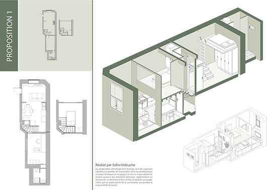 Duplex - 41 m² - 2 pièces
