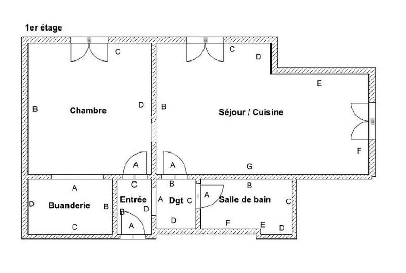 Appartement - 35 m² - 2 pièces