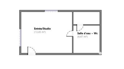 Appartement - 18 m² - 1 pièce