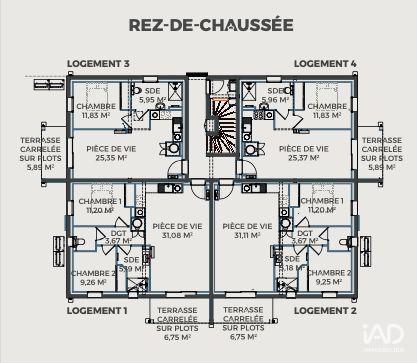 Appartement - 64 m² - 3 pièces