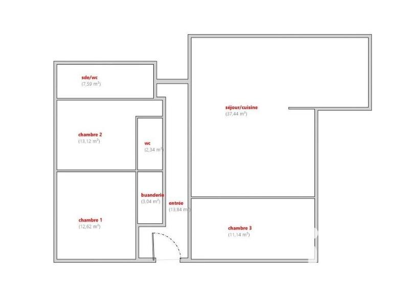 Appartement - 114 m² - 4 pièces