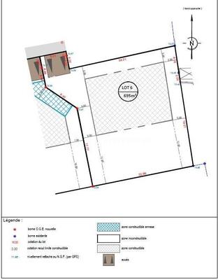 Terrain constructible - 695 m²