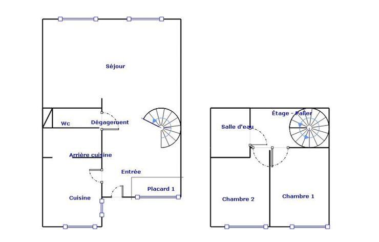 Duplex - 75 m² - 3 pièces