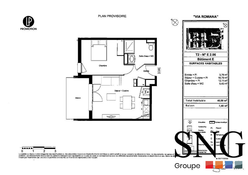 Appartement - 40 m² - 2 pièces