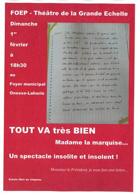 Tout va très bien Madame la marquise