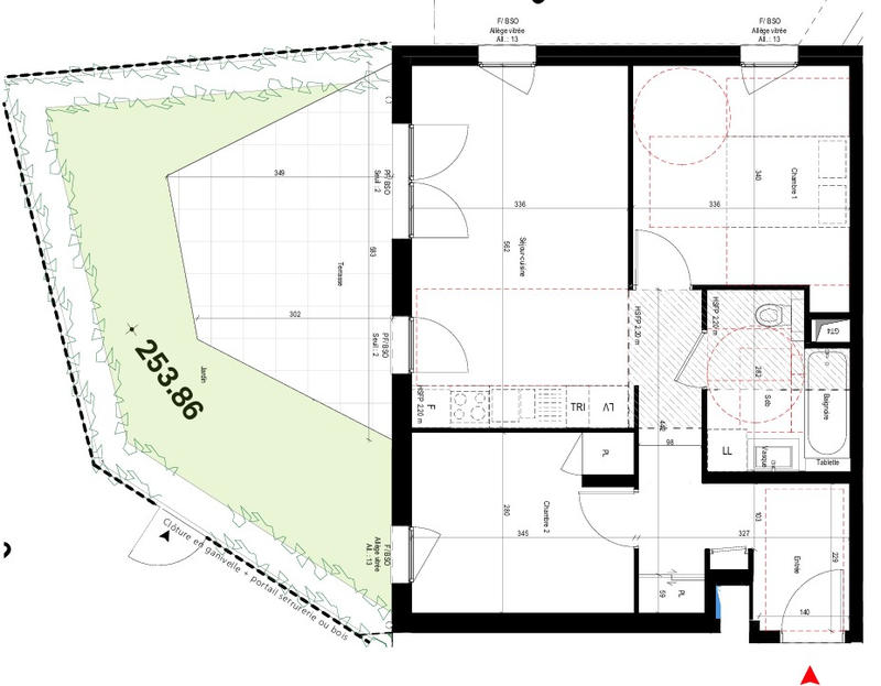 Appartement - 55 m² - 3 pièces