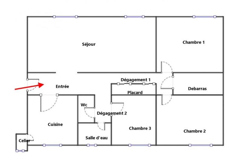 Appartement - 82 m² - 4 pièces