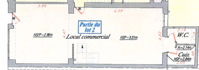 Local commercial - 77 m²