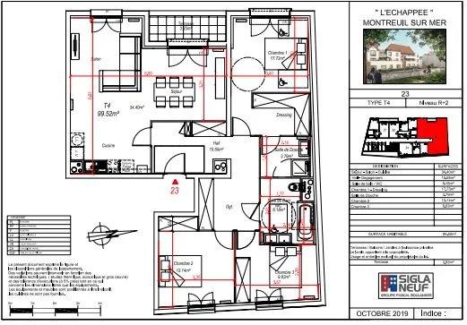 Appartement - 99 m² - 4 pièces