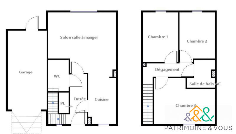 Maison - 70 m² - 4 pièces