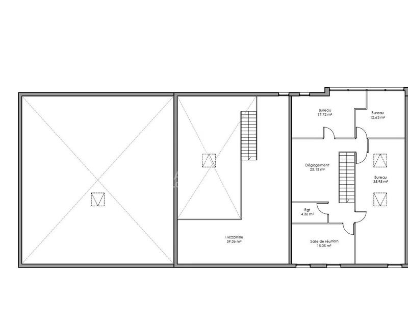 Bureau - 543 m² - 12 pièces
