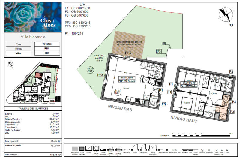 Appartement - 65 m² - 3 pièces