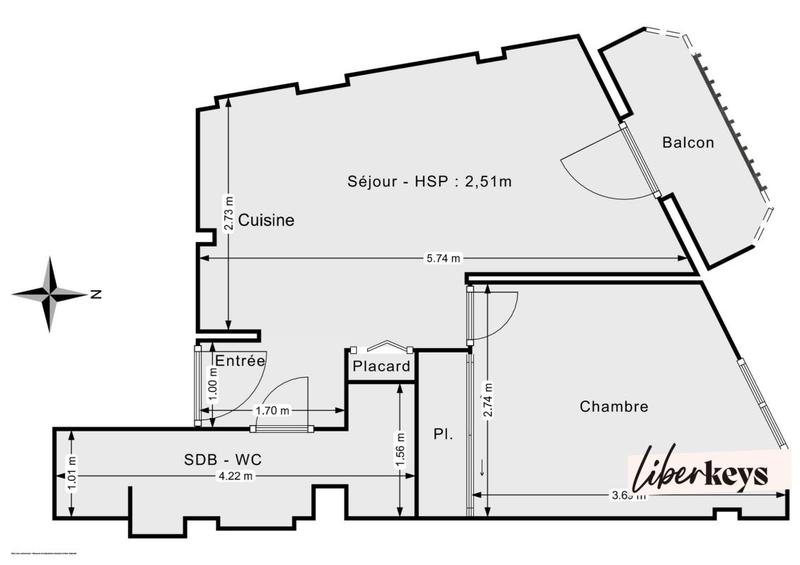 Appartement - 32 m² - 2 pièces