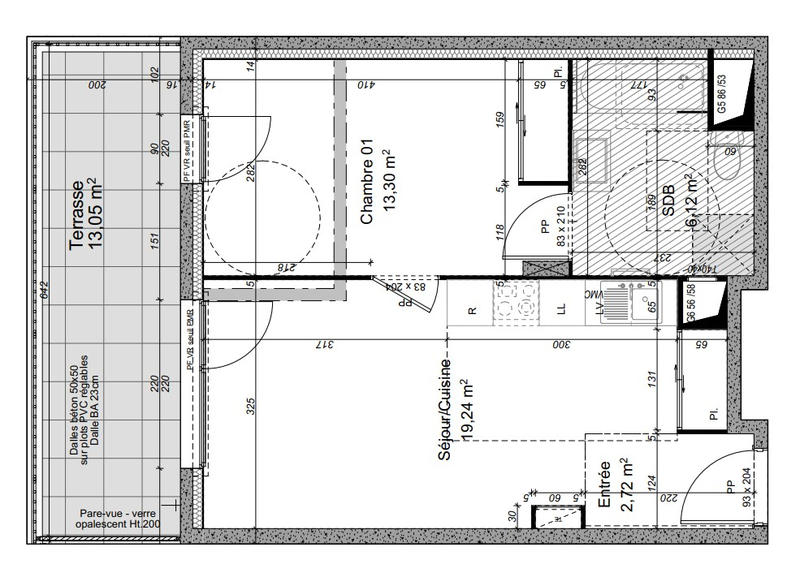 Appartement - 41 m² - 2 pièces