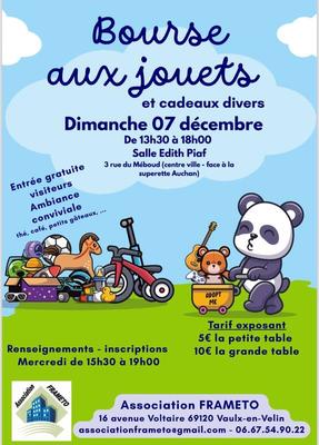 Bourse aux jouets et cadeaux de l'association frameto