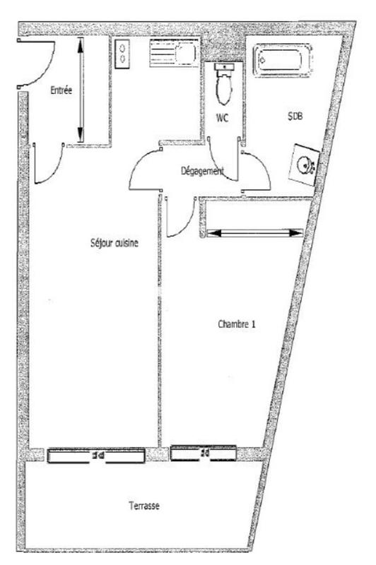 Appartement - 42 m² - 2 pièces