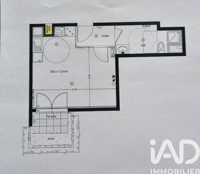 Appartement - 27 m² - 1 pièce