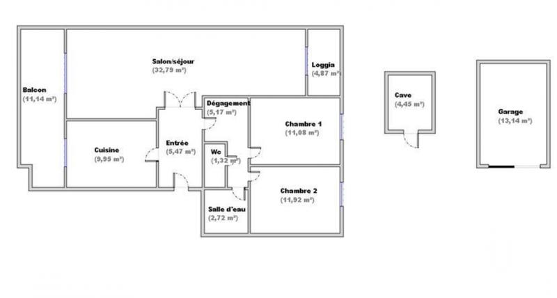 Appartement - 80 m² - 4 pièces