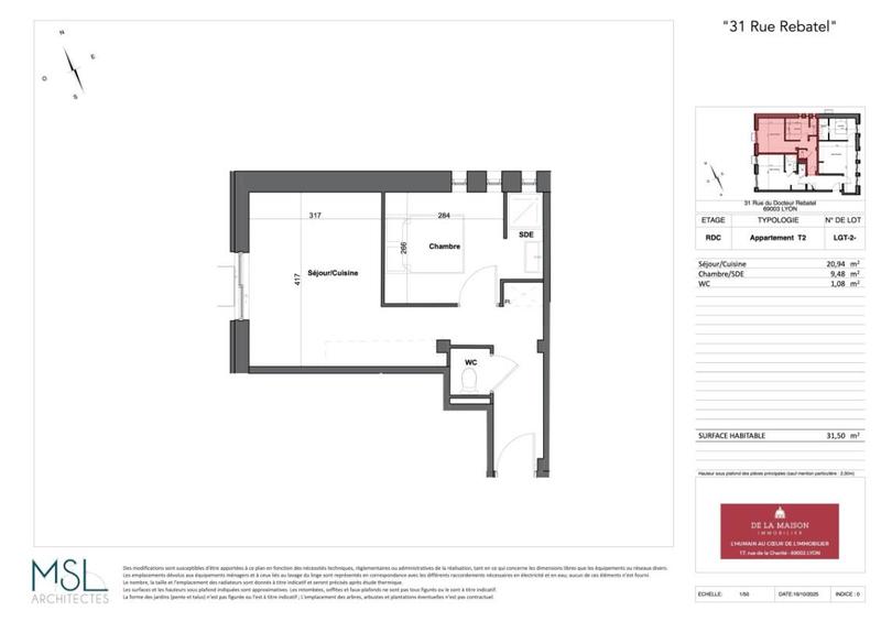 Appartement - 31 m² - 2 pièces