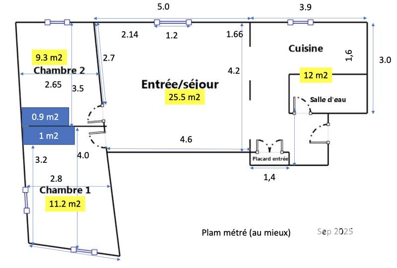 Appartement - 57 m² - 3 pièces
