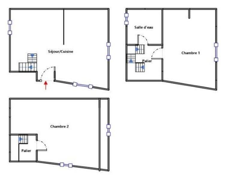 Maison de ville - 54 m² - 3 pièces