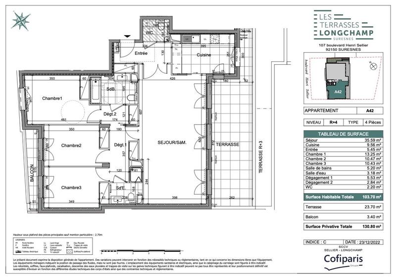Appartement - 103 m² - 5 pièces