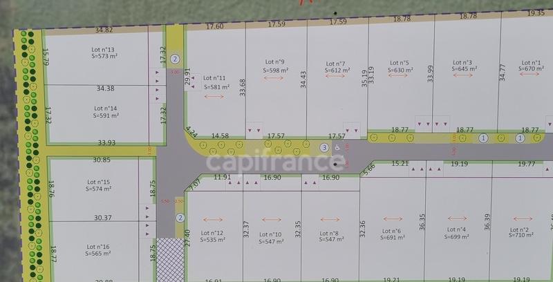 Terrain constructible - 573 m²