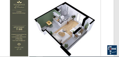 Appartement - 29 m² - 2 pièces