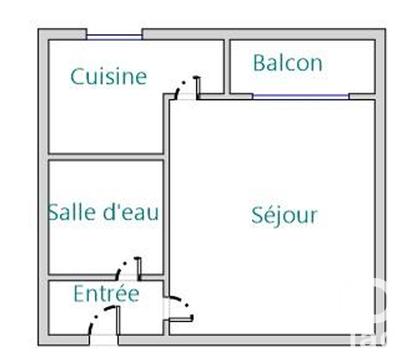 Appartement - 32 m² - 1 pièce