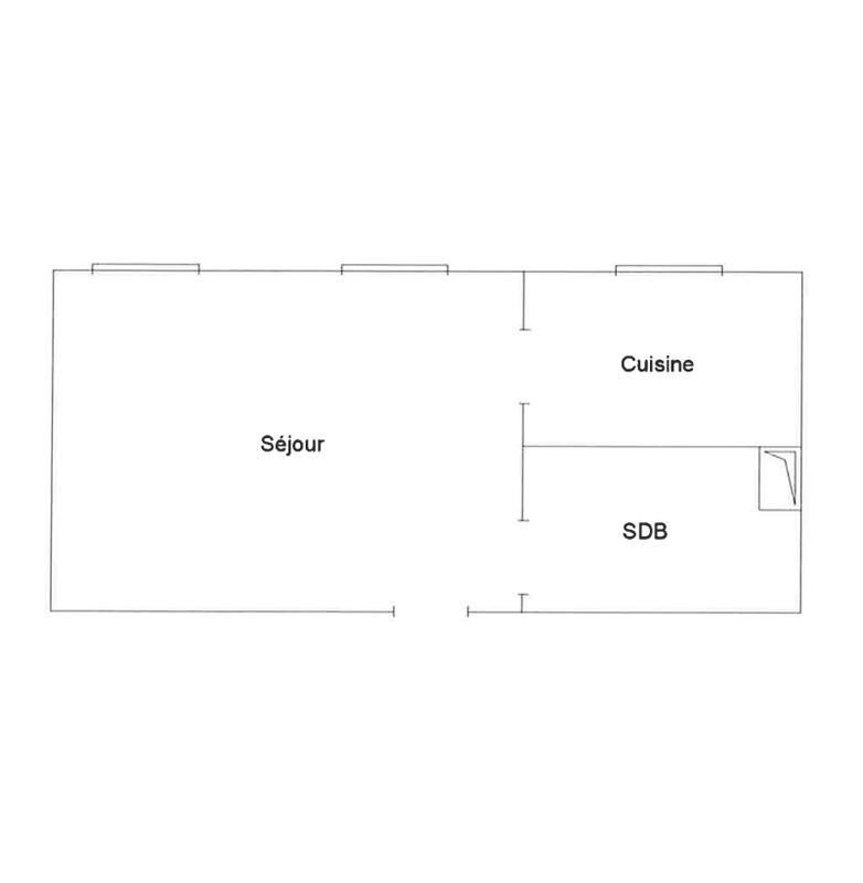 Appartement - 22 m² - 1 pièce