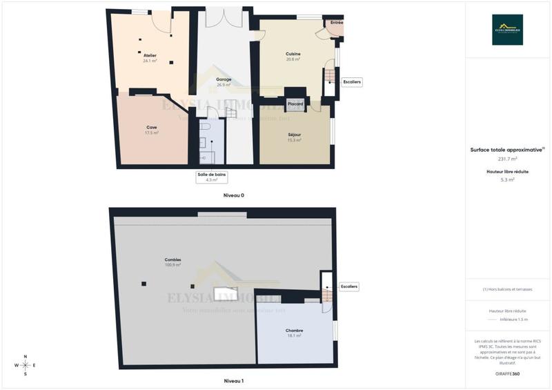 Maison - 231 m² - 2 pièces