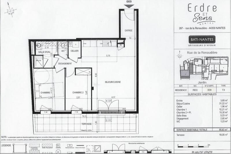 Appartement - 68 m² - 3 pièces