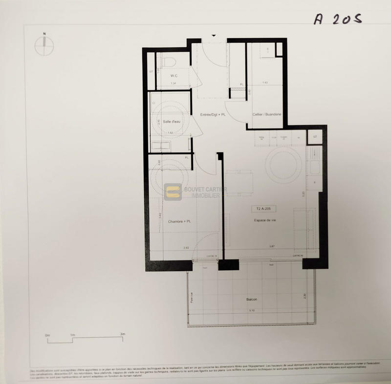 Appartement - 52 m² - 2 pièces