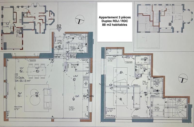 Appartement - 88 m² - 3 pièces