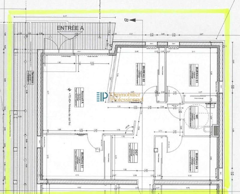 Bureau - 75 m² - 4 pièces