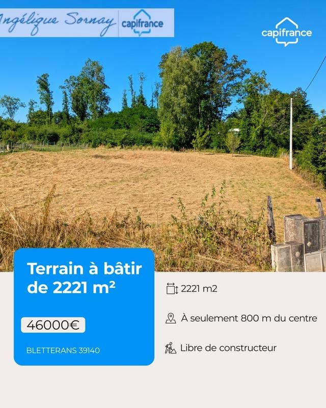 Terrain constructible - 2 221 m²