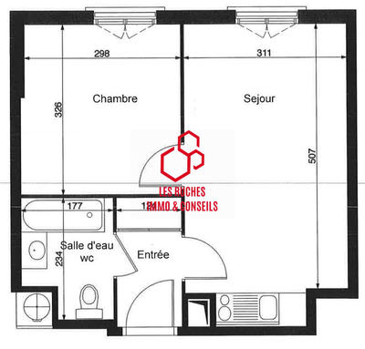 Appartement - 35 m² - 2 pièces