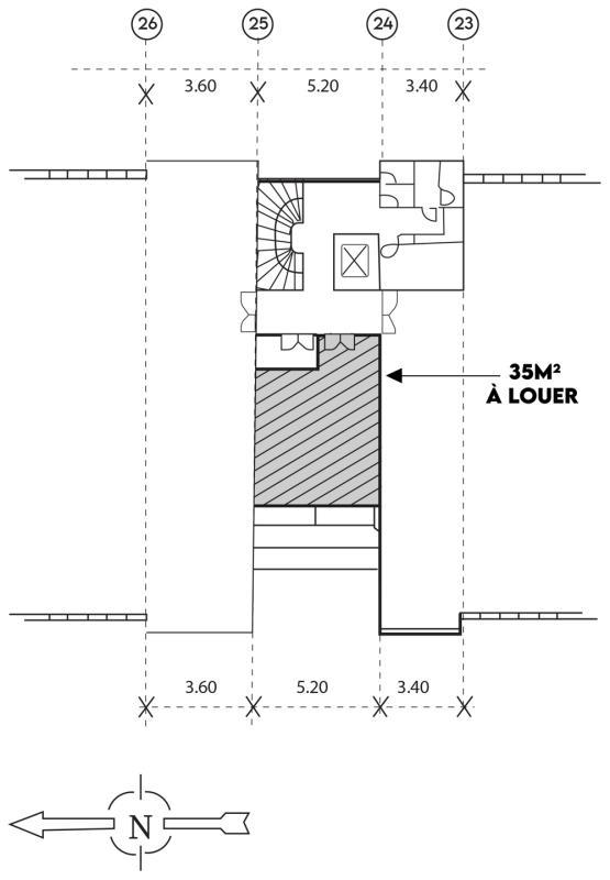 Bureau - 35 m² - 2 pièces