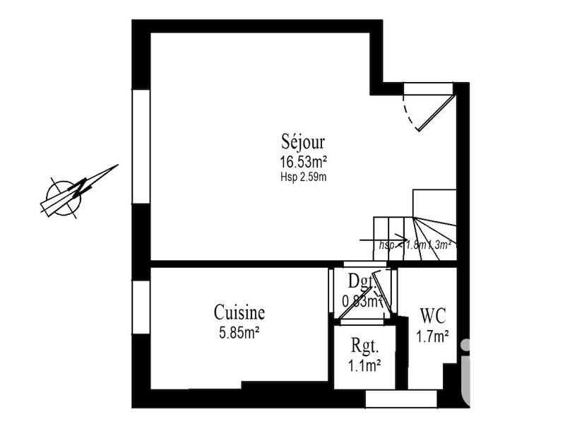 Duplex - 49 m² - 2 pièces