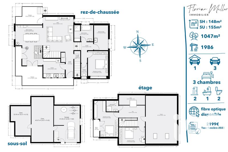 Maison de maîtres - 148 m² - 6 pièces
