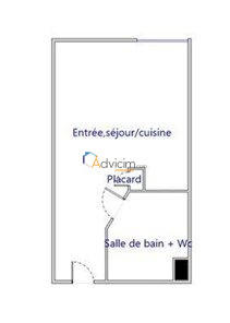 Appartement - 20 m² - 1 pièce