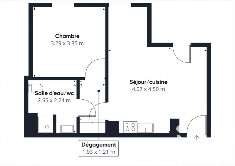 Appartement - 41 m² - 2 pièces
