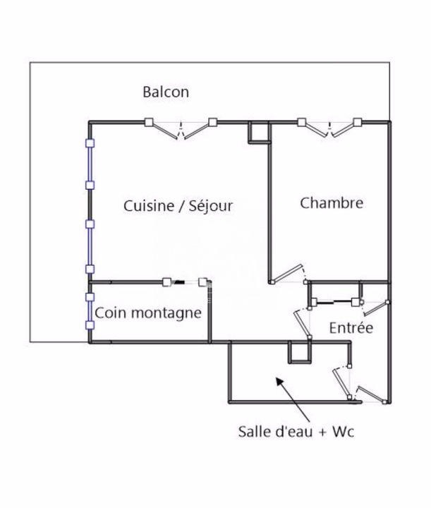 Appartement - 48 m² - 2 pièces